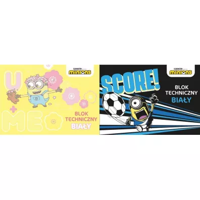 Beniamin Blok techniczny A4 Minionki bia�y 10 kartek