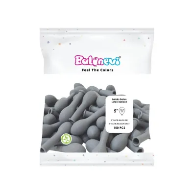 GoParty Balony lateksowe Pastel szare 12cm 100 szt