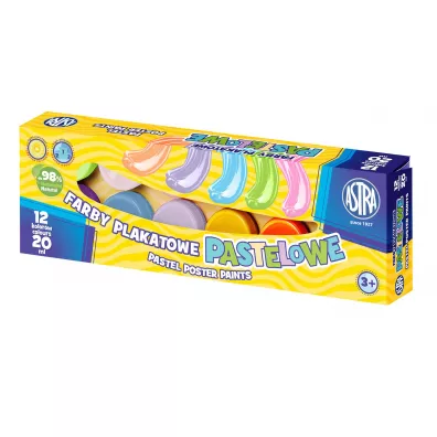 Astra Farby plakatowe Pastel 12 x 20 ml