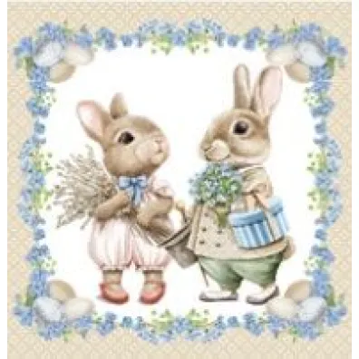 Serwetka Wielkanoc lunch - Vintage Easter Bunnies SLWL012401