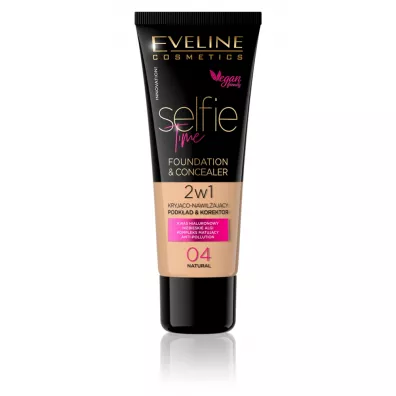 Eveline Cosmetics Selfie Time Foundation & Concealer kryj�co-nawil�aj�cy pok�ad i korektor 04 Natural 30 ml