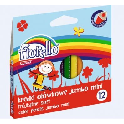 Fiorello Kredki owkowe Super Soft Jumbo mini 12 kolorw