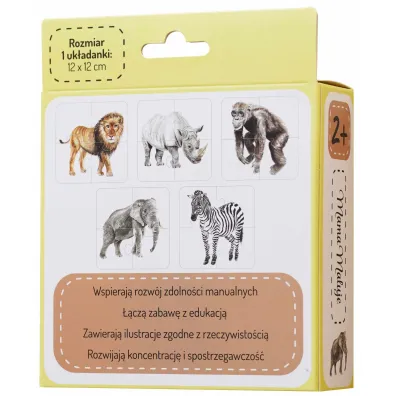 Puzzle 4 el. Zwierz�ta Afryki Mama Maluje