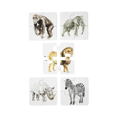 Puzzle 4 el. Zwierz�ta Afryki Mama Maluje