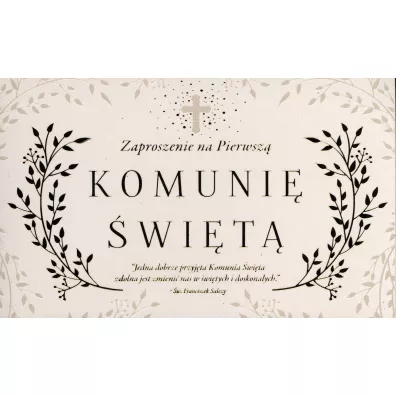 Pan Dragon Zaproszenie na I Komuni� �w. STAR-34 5 szt.