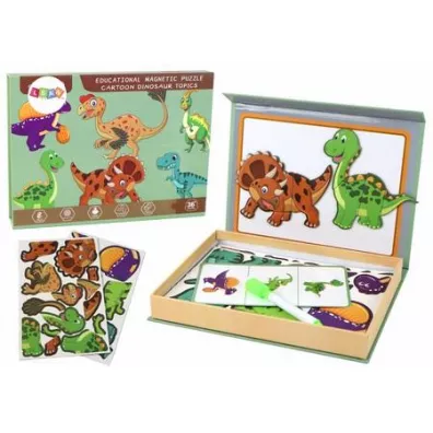 Puzzle magnetyczne z motywem dinozaur�w LeanToys