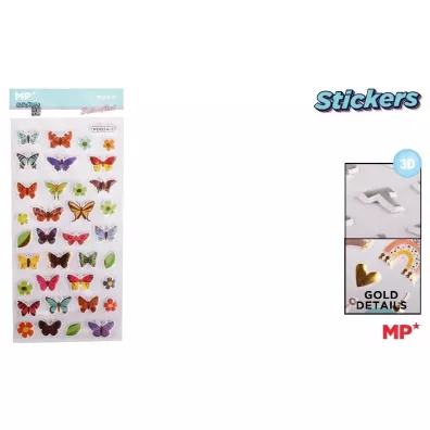 Mp Main Paper Naklejki 3D motyle