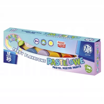 Astra Farby plakatowe pastel 12 x 20 ml