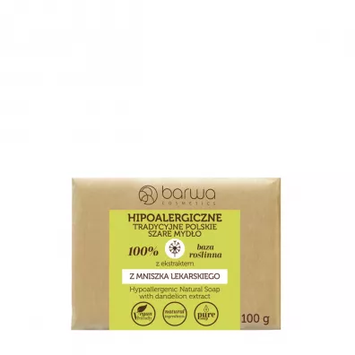 Barwa Hipoalergiczne tradycyjne polskie szare mydo Mniszek Lekarski 100 g