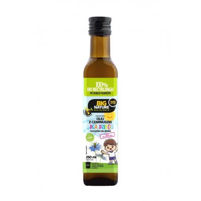Big Nature Olej dla dzieci z czarnuszki tłoczony na zimno - suplement diety 250 ml