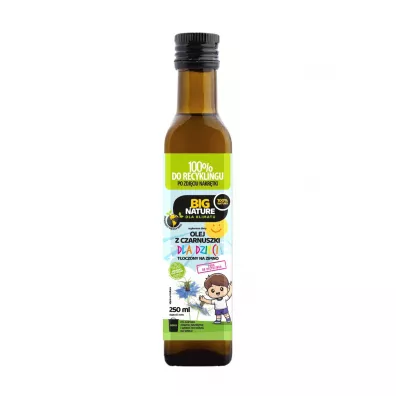 Big Nature Olej dla dzieci z czarnuszki toczony na zimno - suplement diety 250 ml