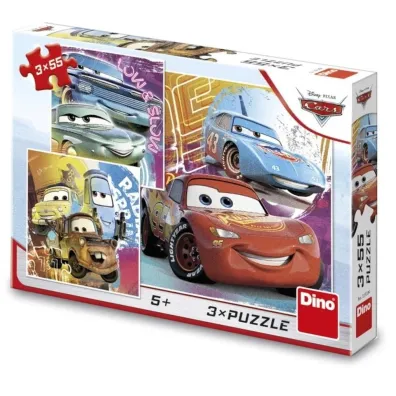 Puzzle 3x55 el. Auta Cars Kumple Dino Toys