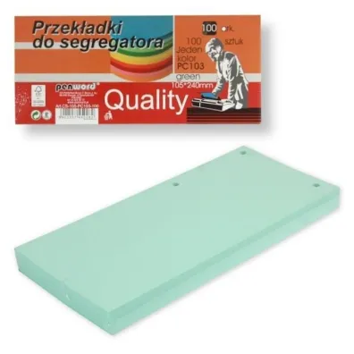 Penword Przek�adki do segregatora green 100 szt.