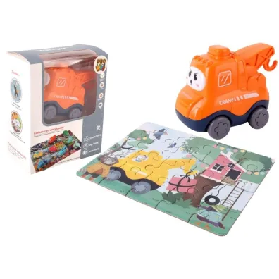 Auto puzzle Przygoda drogowa d�wig Pro Kids