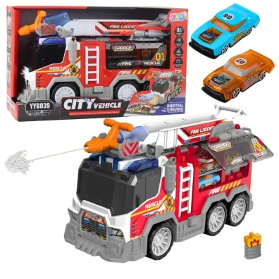 W�z stra�acki z nap�dem ruchome el. �wiat�o d�wi�k LeanToys