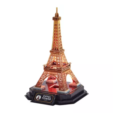 Puzzle 3D Wie�a Eiffla LED Cubic Fun