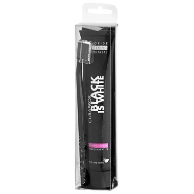 Curaprox Zestaw Black Is White pasta do z�b�w + szczoteczka do z�b�w 90 ml