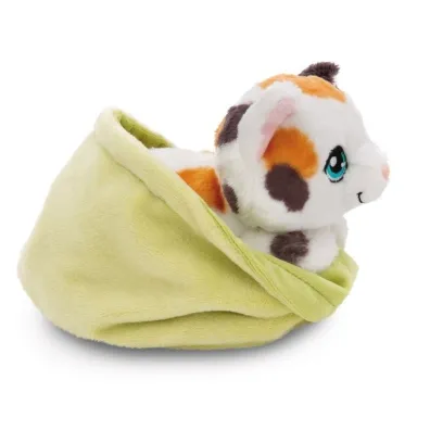 NICI 61332 Maskotka kotek w plamki 12cm w koszyku zielonym