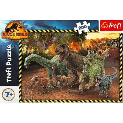 Puzzle 200 el. Dinozaury z Parku Jurajskiego Trefl