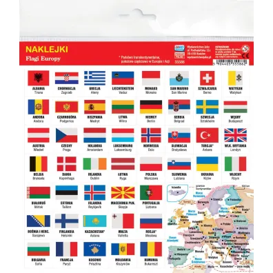 Jako Naklejki. Flagi Europy