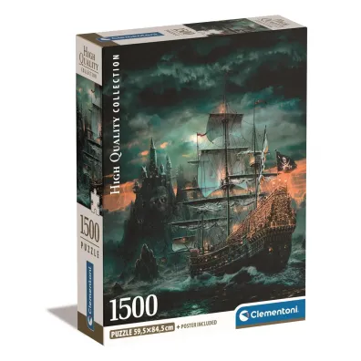 Puzzle 1500 el. Compact The Pirates Ship Clementoni
