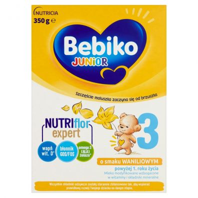 Bebiko Junior 3 Mleko modyfikowane dla dzieci powyej 1. roku ycia smak waniliowy 350 g