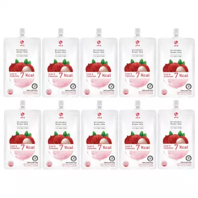 Jelly.B Galaretka Konjac Liczi rolinno-owocowa zgrzewka 10 x 150 g