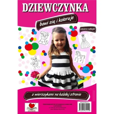 Dziewczynka bawi si� i koloruje
