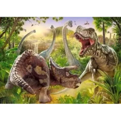 Puzzle 180 el. Walka dinozaur�w Castorland