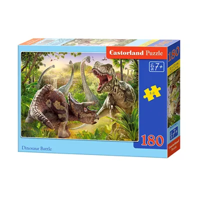 Puzzle 180 el. Walka dinozaur�w Castorland