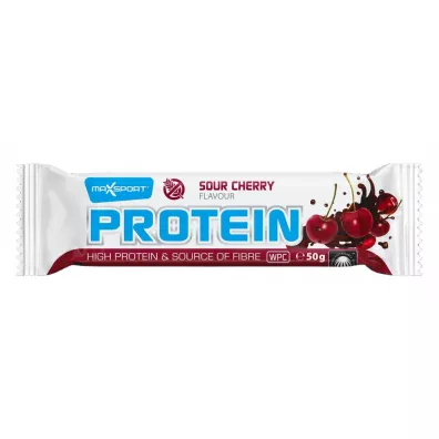Maxsport Baton proteinowy wpc o smaku wi�niowym w polewie kakaowej bezglutenowy 50 g