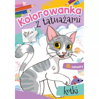 Kolorowanka z tatuaami. Kotki