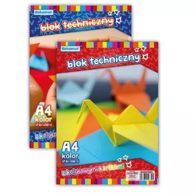 Schemat Blok techniczny A4 kolorowy 160 g 10 kartek