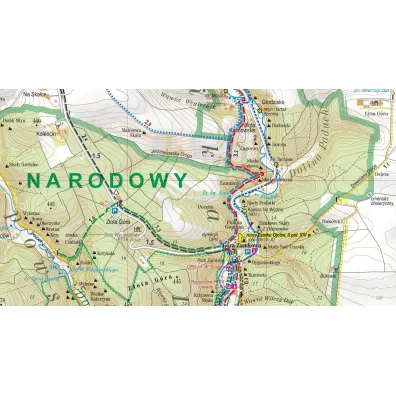 Ojcowski Park Narodowy kieszonkowa laminowana mapa turystyczna 1:25 000