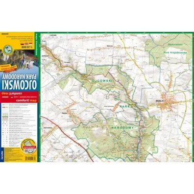 Ojcowski Park Narodowy kieszonkowa laminowana mapa turystyczna 1:25 000