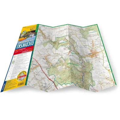 Ojcowski Park Narodowy kieszonkowa laminowana mapa turystyczna 1:25 000