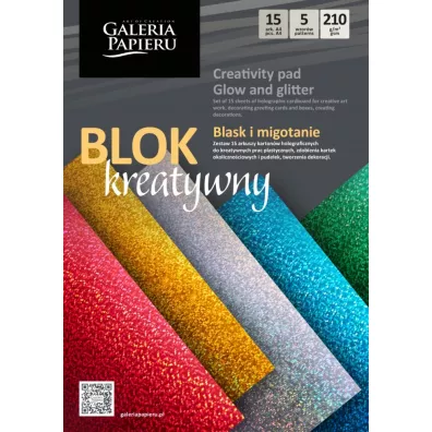 Papier kolorowy A4/15k holograficzny bysk 210g GALERIA PAPIERU ARGO 258001 GAL