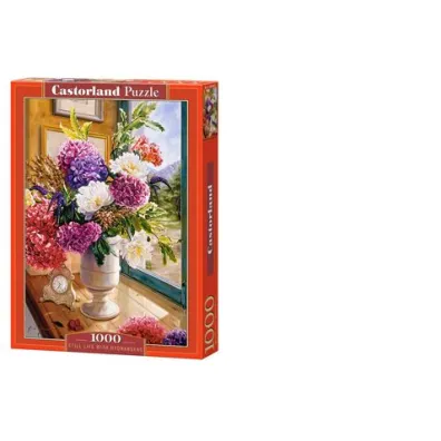 Puzzle 1000 el. Martwa natura z hortensjami Castorland