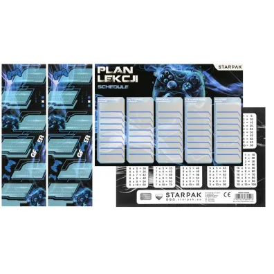Plan lekcji A5 z naklejkami na zeszyt Pad STARPAK 553577