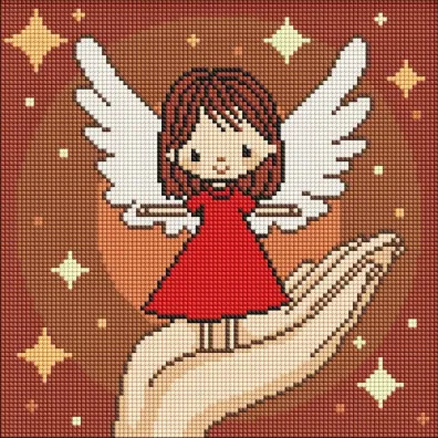 Diamentowa mozaika Kids - D�o� Dziewicy 30x30cm Ideyka