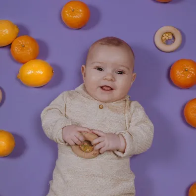 Grzechotka sensoryczna, pomara�cza Petit Boum