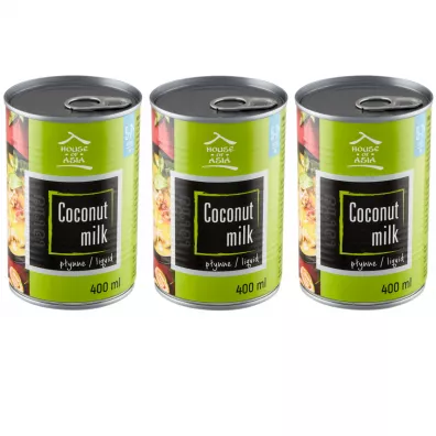 House of Asia Mleczko kokosowe 5-7% Zestaw 3 x 400 ml
