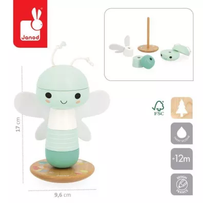 Ukadanka piramida drewniana Waka Pure 12 m+ Janod