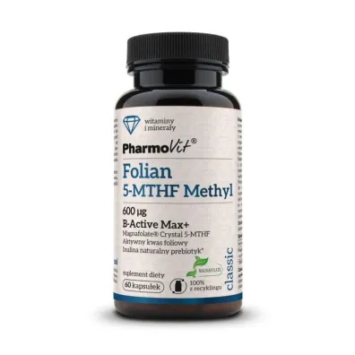 Pharmovit Folian 5 MTHF Methyl 600 ug Suplement diety 60 kaps.