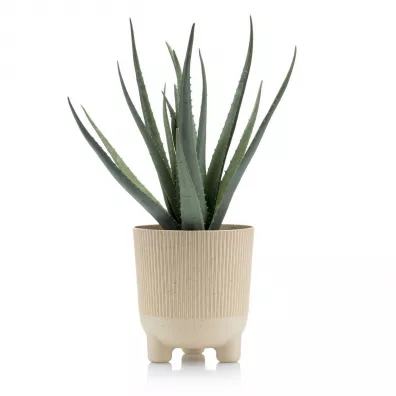 HowHomely Zestaw doniczek Harmony Eco wood piaskowy