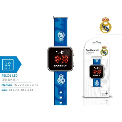 Zegarek LED z kalendarzem Real Madryt RM00017
