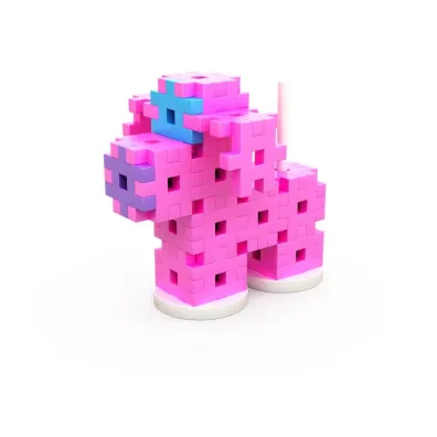 PUZZLE 1000 Klocki Meli Basic Constructor Pink Travel Box 1000 Element�w