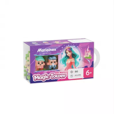 Mini Waffle Princess Klocki konstrukcyjne Mini Waffle 80 element�w Ksi�niczka Magiczna Wie�a MARIOINEX 905807