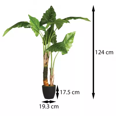 Atmosphera Sztuczny bananowiec w donicy 124 cm zielony