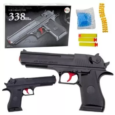 Pistolet + strza�ki piankowe + kulki wodne LeanToys